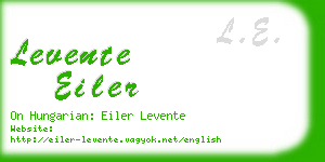 levente eiler business card